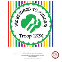 Girl Scout Printable Junior Bridging Banner - Editable PDF
