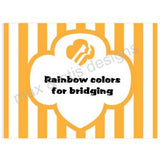 Girl Scout Printable Rectangle Tags - Rainbow (editable PDF) - Max & Otis Designs