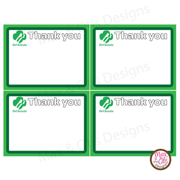 Girl Scout Thank You Card Printable editable PDF Max Otis Designs girl-scout-thank-you-card-printable-editable-pdf-max-otis-designs