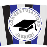 Printable Cupcake Wrappers - Graduation Blue & Silver - Max & Otis Designs