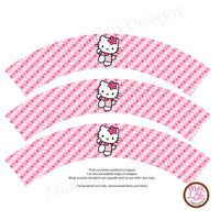 Printable Cupcake Wrappers - Hello Kitty - Max & Otis Designs