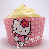 Printable Cupcake Wrappers - Hello Kitty - Max & Otis Designs