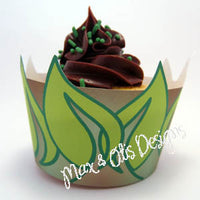 Printable Cupcake Wrappers - Leaves - Max & Otis Designs
