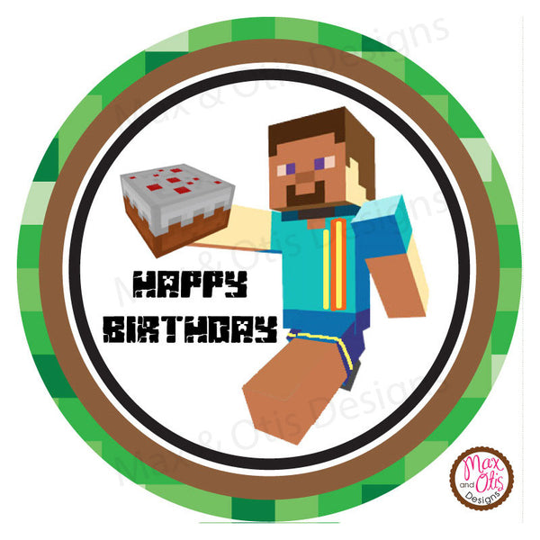 Minecraft Birthday Invitation, Minecraft Steve Invitation Template