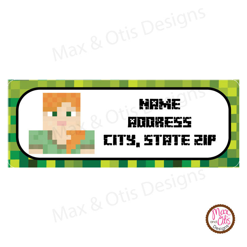 Minecraft Label Templates Jungle Minecraft Capri Sun Birthday Digital