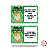 Printable Thank You Card - Minecraft Alex (editable PDF) - Max & Otis Designs