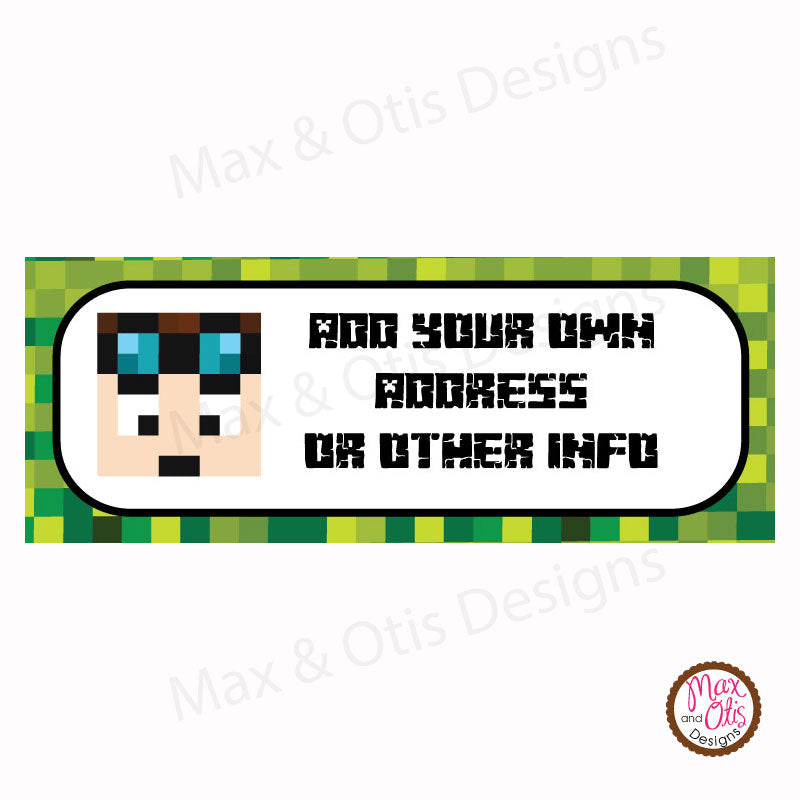 Printable Return or Mailing Address Labels - Minecraft Dan TDM – Max ...