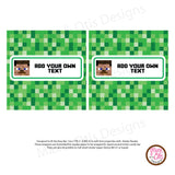 Printable Candy Bar Wrappers - Minecraft Steve - Max & Otis Designs
