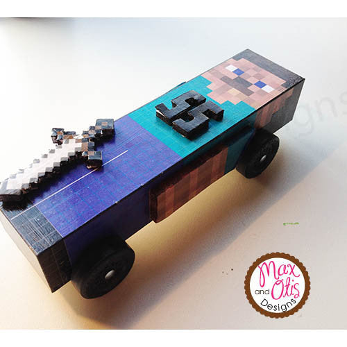 Minecraft Pinewood Derby Printable Car Skin – Max & Otis Designs Minecraft Pinewood Derby Printable Car Skin – Max & Otis Designs