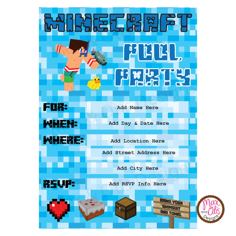 minecraft-pool-party-invitation-editable-pdf-max-otis-designs