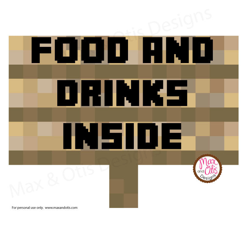 Minecraft Sign - Editable PDF – Max & Otis Designs