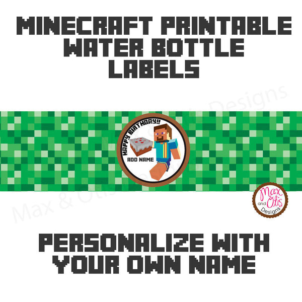printable-water-bottle-wrappers-minecraft-steve-editable-pdf-max-otis-designs for Free Printable Minecraft Water Bottle Labels Printable Water Bottle Wrappers - Minecraft Steve (Editable PDF) – Max & Otis Designs for Free Printable Minecraft Water Bottle Labels
