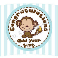 Printable Cupcake Wrappers - Congratulations Monkey (editable PDF) - Max & Otis Designs