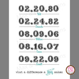 What a difference a day makes (Personalized PDF) - Max & Otis Designs