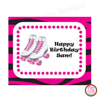 Printable Hershey Nuggets Stickers - Roller Skate (Pink) - Max & Otis Designs