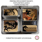 PlanetBox Launch Personalized Magnets - Dragon - Max & Otis Designs