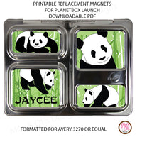 PlanetBox Launch Personalized Magnets - Panda - Max & Otis Designs