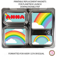 PlanetBox Launch Personalized Magnets - Rainbow - Max & Otis Designs