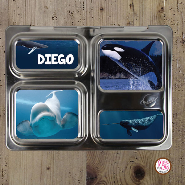 PlanetBox Launch Personalized Magnets - Whales - Max & Otis Designs
