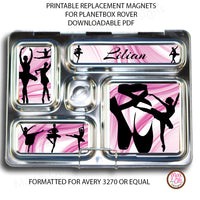 PlanetBox Rover Personalized Magnets - Ballet - Max & Otis Designs