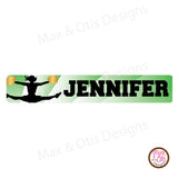PlanetBox Rover Personalized Magnets - Cheerleader (Green & Gold) - Max & Otis Designs