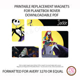 PlanetBox Rover Personalized Magnets - Nightmare Before Christmas (Editable PDF)