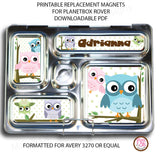 PlanetBox Rover Personalized Magnets - Owls - Max & Otis Designs