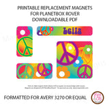 PlanetBox Rover Personalized Magnets - Peace - Max & Otis Designs
