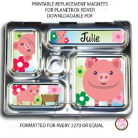 PlanetBox Rover Personalized Magnets - Pigs - Max & Otis Designs