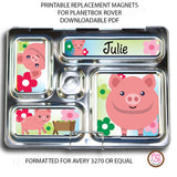 PlanetBox Rover Personalized Magnets - Pigs - Max & Otis Designs