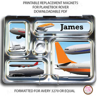 PlanetBox Rover Personalized Magnets - Airplanes - Max & Otis Designs
