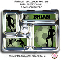 PlanetBox Rover Personalized Magnets - Soccer - Max & Otis Designs