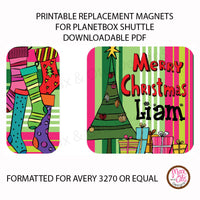 PlanetBox Shuttle Personalized Magnets - Christmas - Max & Otis Designs