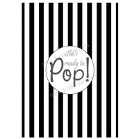 Baby Shower Invitation - She's ready to POP! Black (editable PDF) - Max & Otis Designs