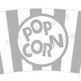 Printable Cupcake Wrappers - Popcorn Bucket (Assorted Colors) - Max & Otis Designs