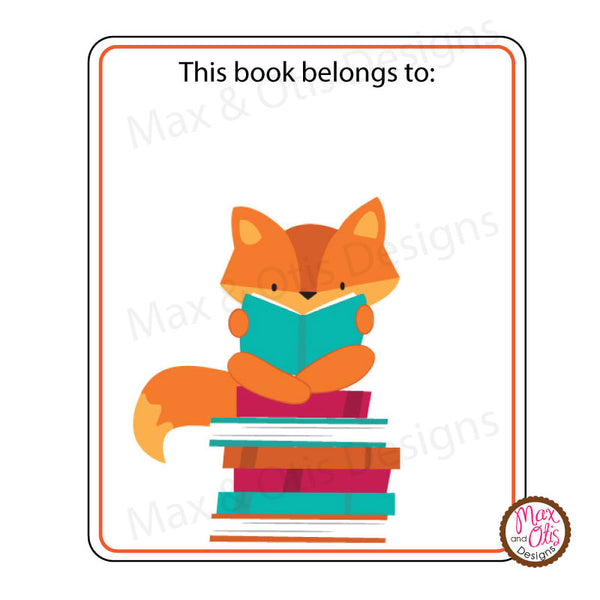Printable Kid's Bookplate Stickers (Editable PDF)