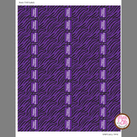 Printable Hershey Nuggets Stickers - Purple Zebra Stripe - Max & Otis Designs