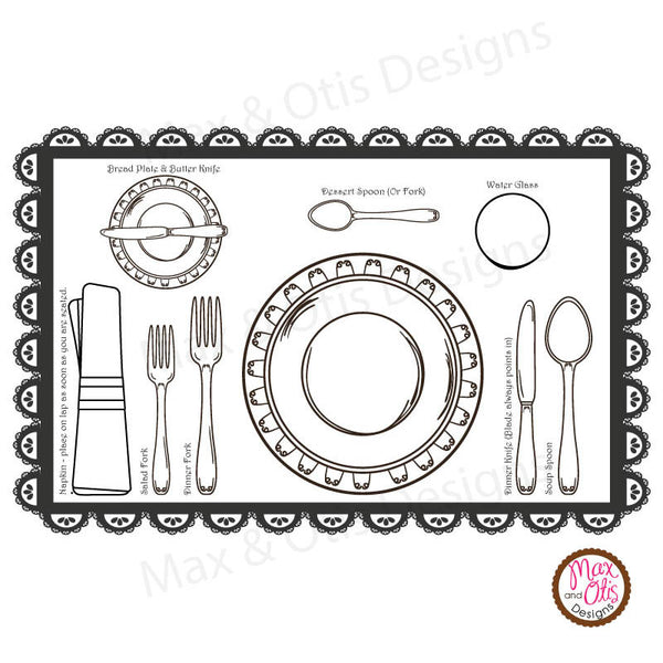 Girl Scout Printable Juniors Social Butterfly Badge Place Setting Place Mat - Max & Otis Designs