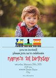 Train Birthday Party - Custom Invitation Printable - Max & Otis Designs