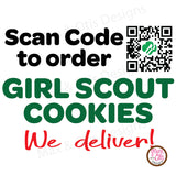 Girl Scout Cookie QR Code - Yard Sign Digital File
