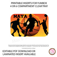 Yumbox Personalized Laminated Inserts - Basketball - Max & Otis Designs