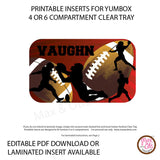 Yumbox Personalized Laminated Inserts - Football - Max & Otis Designs