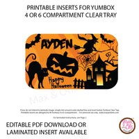 Yumbox Personalized Laminated Inserts - Halloween - Max & Otis Designs
