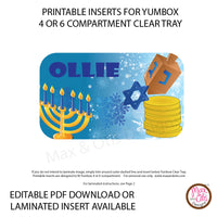 Yumbox Personalized Laminated Inserts - Hanukkah - Max & Otis Designs