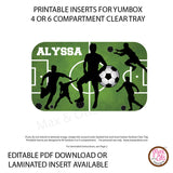 Yumbox Personalized Laminated Inserts - Soccer - Max & Otis Designs